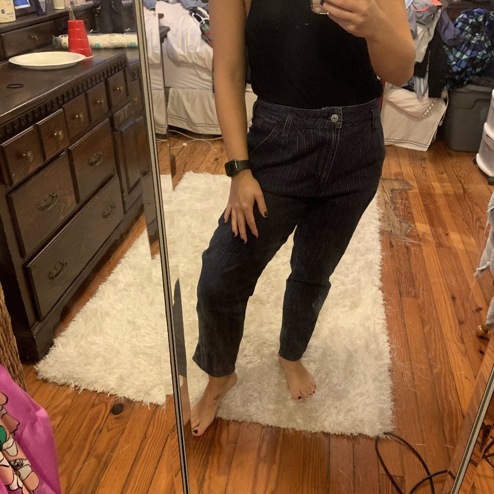 Pinstripe Mom Jean American Eagle